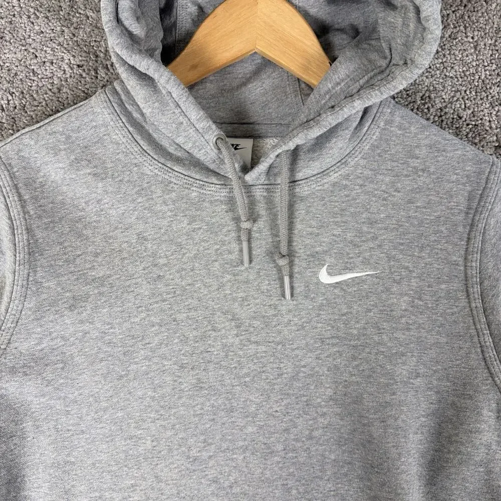 Nike Hoodie Mens S Gray Sportswear Club Fleece Pullover Basic Essential 611457